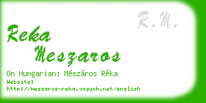 reka meszaros business card