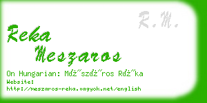 reka meszaros business card